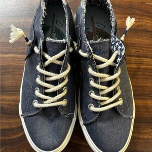 Denim with Cream laces sneakers